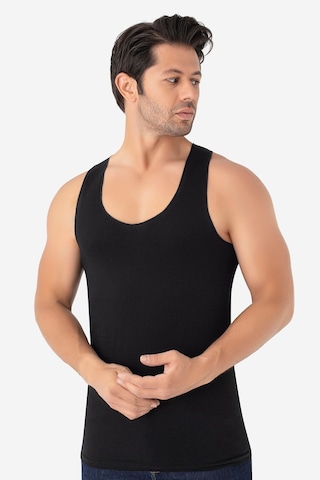 Arma Yıldız Erkek Siyah Dikişsiz Atlet %100 Pamuklu 6'lı Paket Siyah-6