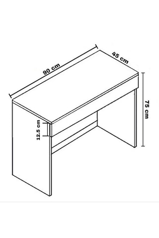 Arya Novella Mode Çekmeceli Makyaj Masası Lefkas Meşe