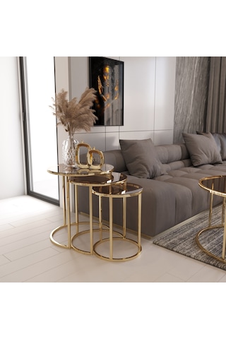 Armoni 3'lü C Zigon Gold Kaplama Bronz Cam