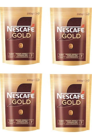 Nescafe Gold Kahve Poşet 200 Gr X 4 Adet Çözünebilir