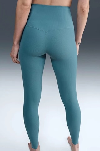 Nike Training Zenvy Dri Fit High Rise 7/8 Rib Leggings Green Kadın Fitilli Yüksek Bel Spor Tayt Yeşil