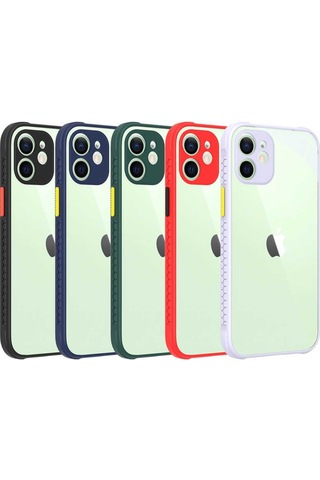 Apple Uyumlu iPhone 12 Kılıf Zore Kaff Kapak-Siyah