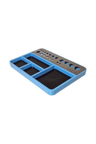 Geeroyoo Model Parçaları İçin Manyetik Tabanlı Çok Amaçlı Tamir Tepsisi - Yuvarlak Ve Altıgen Delikli
