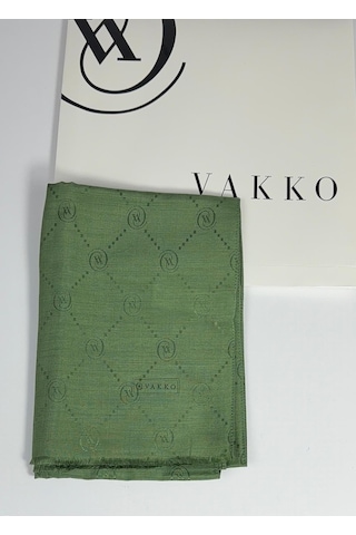 Pamuk İpek Şal - 68 X 200 - 6356 Haki Yeşil