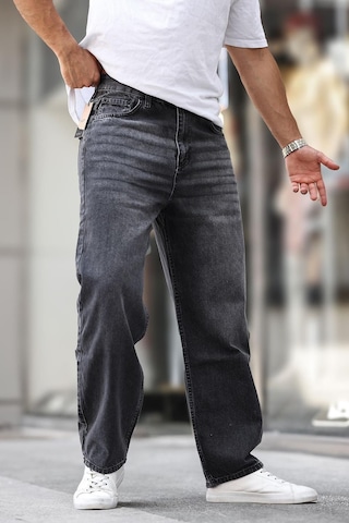 Madmext Füme Erkek Yıkamalı Baggy Jean 7216-füme Füme