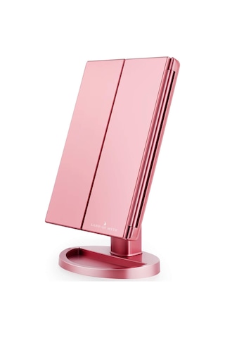 Land Of Myth Hd Zoom 24 Şerit Led Işıklı Makyaj Aynası Gold