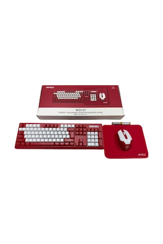 Tr Jedel Ws737 Wireles Klavye Mouse Pad 800-1200-1600 Dpı 1 Aa Battery 3 Million Times Switch Optik