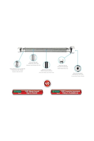 Mistillo Batarya Flex Hortum 80 CM