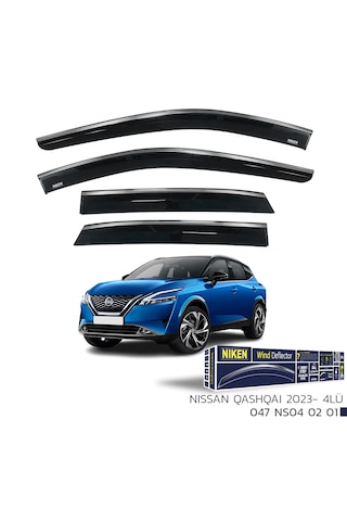 Nissan Qashqai Niken Kromlu Cam Rüzgarlığı 4lü Set 2023-2025