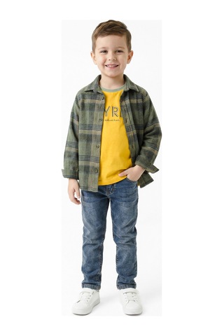 Xo Kids Erkek Çocuk 3lu Alt Üst Takım 1-5 Yaş 2650 Bej