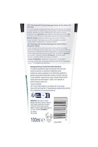 Neutrogena Hızlı Emilen Ayak Kremi 100 ML