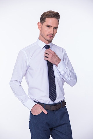 Fitmens Erkek Klasik Uzun Kol Terry Cotton Hediye Kutulu Gömlek - Beyaz