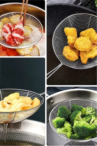 Paslanmaz Çelik Kevgir Çok Renkli