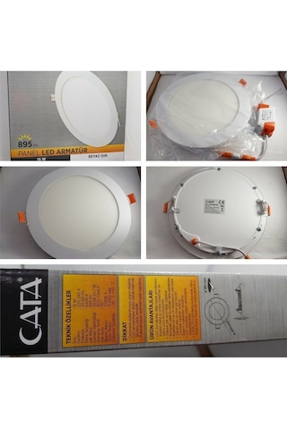 Slim Led Panel 15w Yuvarlak Alüminyum Ct-5148g - Günışığı Diğer