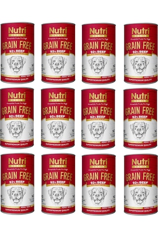 Nutri Canin Tahılsız Biftekli Konserve Yetişkin Köpek Maması 12 x 400 G