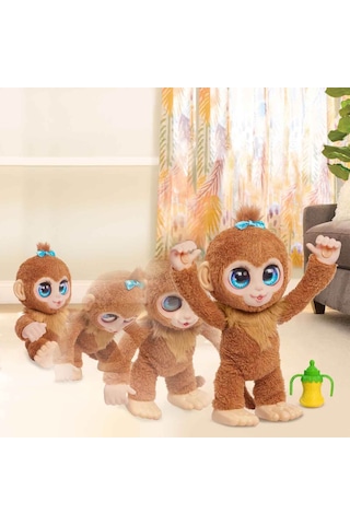 Giochi Presiozi Sesli Ve İnteraktif Furreal Yavru Maymun Fıstık 40 Cm Fur06000 Kahverengi