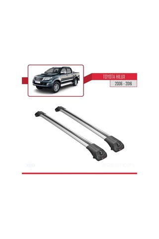 Toyota Hilux 2006-2016 Arası İle Uyumlu Ace-1 Ara Atkı Tavan Barı Gri