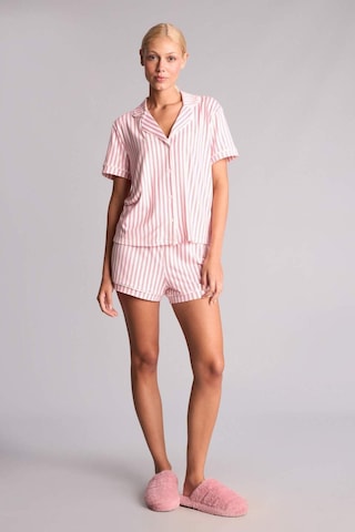 Defacto Regular Fıt Kısa Kollu 2li Softshell Kırmızı Pijama Takımı I3489ax26aurd197 Kırmızı-rd197