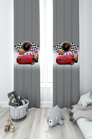 Mekta Home Bebek Ve Çocuk Odası Gri Mcqueen Desenli 2 Kanat Fon Perde Mekta Home Bebek Ve Çocuk Odası Gri Mcqueen Desenli 2 Kanat Fon Perde