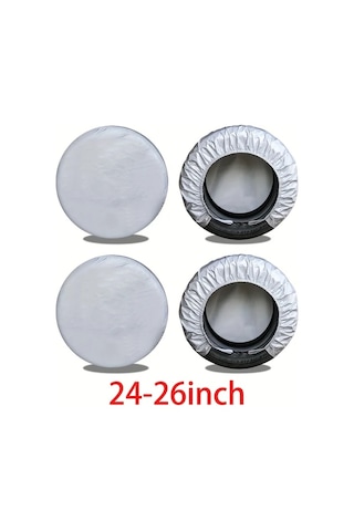 Dashanshop 24-26 Inch 4 Parça Araç Lastik Kılıfı Seti Dayanıklı Tekerlek Koruyucu
