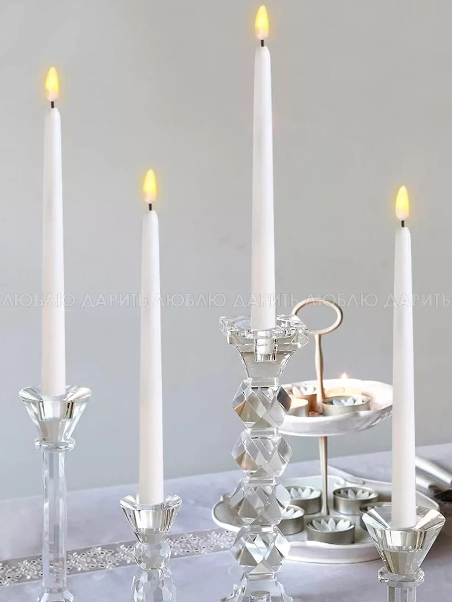 Lublu Darit' Pilli Led Mumlar 6 Adet, Titreşimli 200044584 Beyaz