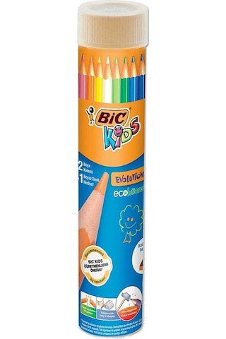 Bic Kids Evolution Kuru Boya Kalemi 12+1 Metal Tüp Bic Kids Evolution Kuru Boya Kalemi 12+1 Metal Tüp