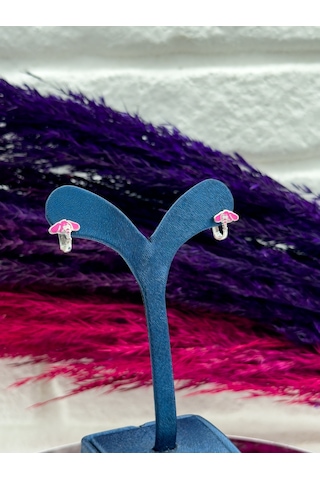 925 Ayar Gümüş Fil Necati Modelli Zarif Kız Çocuk Küpesi Gümüş