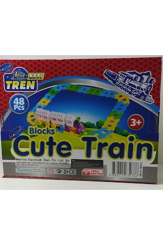 48 Parça Puzzle Eğitici Tren Ve Demiryolu Seti