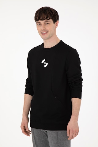 U.S. Polo Assn. Erkek Regular Fit Bisiklet Yaka Siyah Sweatshirt 50290778-VR046