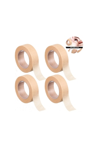 Mufunye Cilt Tonu Mikroporlu Nonwoven Bant - Yara Bakımı, Sarılık, Spor Yaraları İçin Elastik, Nefes Alır 1.25cmx4.5m 4'lü Paket