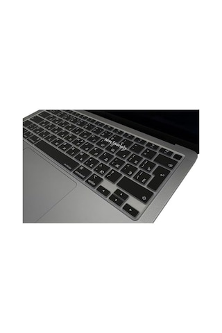Rusça Klavye Koruyucu Macbook Air 13 A1932 A2179 A2337 M1 Uyumlu Uk Iso Ters L Enter İnce Silikon Russian Keyboard Cover Siyah