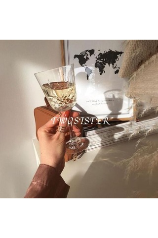 1 Adet 150 Ml Fransız Zarif Ev Kadehi Şampanya Cam Cam Cam Ev Eğlence Su Cam Suyu Cam Şarap Cam Eski Moda Cam Şeffaf