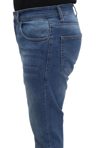 Hacker Denim Hacker Dmctekstil Erkek Y877 Yüksek Bel Rahat Kesim Boru Paça Jean Pantolon Mavi