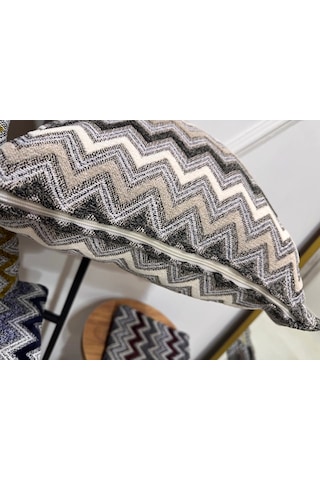 Nivemeshome Sütlü Kahve Gri Elyaf Dolgulu Kırlent Kılıfı 45x45 Sütlü Kahve-gri