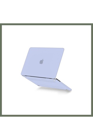 Bezos Apple Uyumlu MacBook Pro 13 2021 Apple Uyumlu MacBook Buzlu Kapak - Lila Bezos1