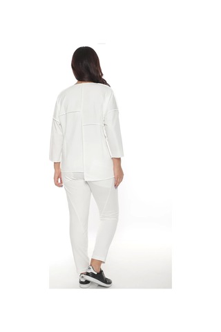 Lady Majestic Cotton 1. Kalite Büyük Beden Özel Tasarım Eşofman Takımı Vizon