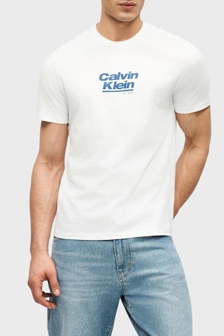 Calvin Klein Erkek T Shirt Lv14rf803g Yaf Beyaz