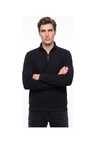 Mustang Antrasit Erkek Fermuarlı Basic Nakışlı Sweatshirt M6wm-swt1591
