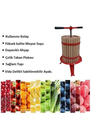 Fenglin Fp 18 Ahşap Meyve Sıkma Pres Makinesi 18 Lt
