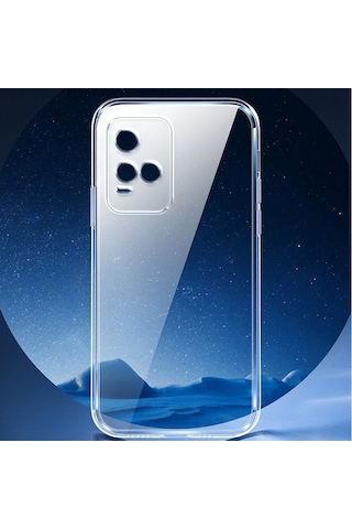 Noktaks - Vivo Y32 Uyumlu - Kılıf Şeffaf Soft Slim Fitt Süper Silikon Kapak - Şeffaf
