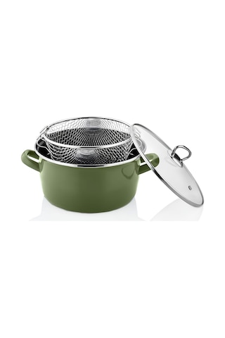 Pacı 22 Cm Zeytın Yesıl Kızartma Tenceresı 4.5 Lt Yeşil