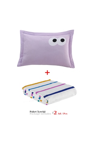 Pike Seti Baskılı Tek Kişilik Funny Lila Lila