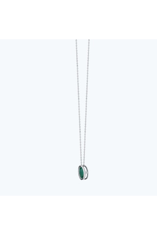 Altınbaş Pırlanta Zümrüt Oval Kolye Mdd114z-14k Altın