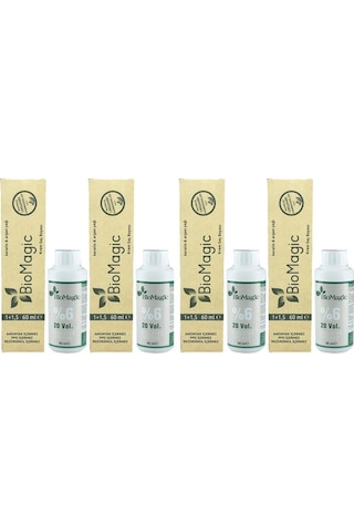 Biomagic Organik Amonyaksız Saç Boyası 5.03 Fındık Kabuğu + Oksidan 4 Adet (446408101)