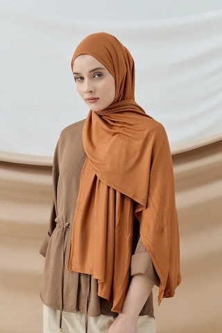 Silk Home Aminenesil Modakaşmir Kiremit Renk Penye Şal Bordo
