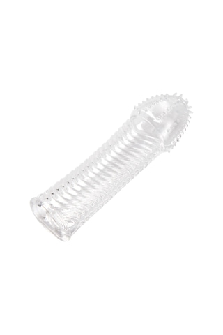 Hızlı Express Basaltic 15 Cm Tırtıklı Silikon Uzatmalı Penis Kılıfı