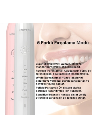 Neutron Şarjlı Sonik Diş Fırçası, Şarjlı Beyaz Diş Fırçası