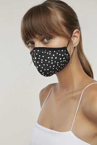 Penti Siyah Desenli Maske L