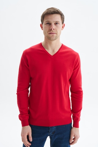 Arma Erkek Slim Fit Basic V Yaka Triko Kazak K9kro0852 Kırmızı