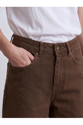 Lcw Vision Kahverengi Wideleg Kadın Jean Pantolon
